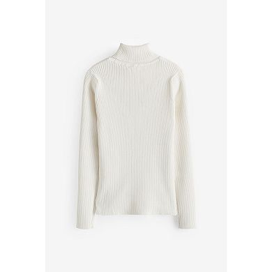 Girls 4-12 NEXT Ecru Roll Neck Sweater