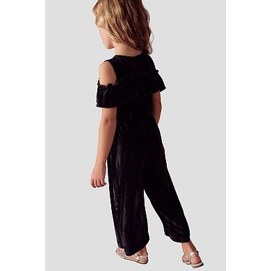 Girls 4-12 NEXT Velvet Cold Shoulder Jumpsuit