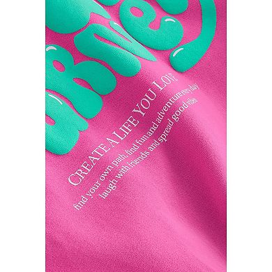 Girls 4-12 NEXT Enjoy Your Journey Printed Longline Hoodie