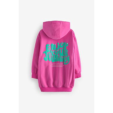 Girls 4-12 NEXT Enjoy Your Journey Printed Longline Hoodie