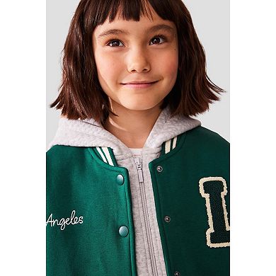 Girls 4-12 NEXT Varsity Embroidered Jacket