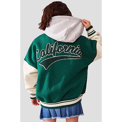 Girls 4-12 NEXT Varsity Embroidered Jacket