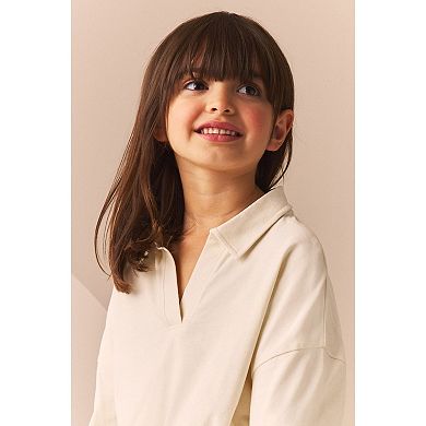 Girls 4-12 NEXT 100% Cotton Collared Boxy Sweatshirt