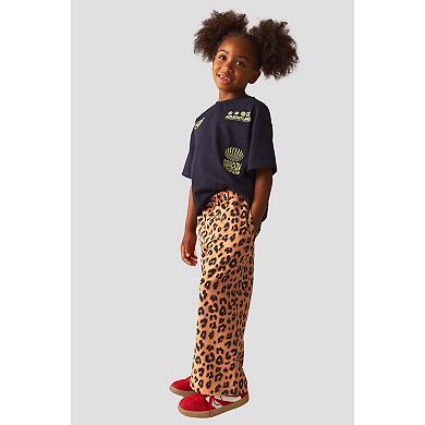 Girls 4-12 NEXT Oversized Graphic T-Shirt and Animal Print Wide Leg Jogger Set