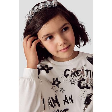 Girls 4-12 NEXT Creative Club Sequin Graffiti Cotton Sweatshirt