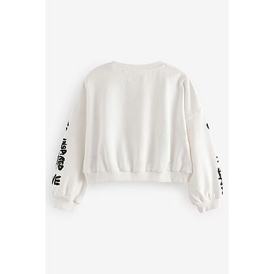 Girls 4-12 NEXT Creative Club Sequin Graffiti Cotton Sweatshirt