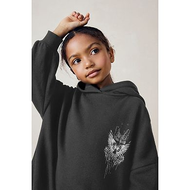 Girls 4-12 NEXT 2-in-1 Pink Mesh Skirt and Hoodie Set
