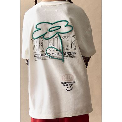 Girls 4-12 NEXT Double Layer Animal Long Sleeve 100% Cotton Graphic T-Shirt