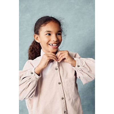 girls corduroy shirt dress KIDPIK Girls Short Sleeve Autumn Floral Pleated Corduroy Shirtdress, Size: 12 Months