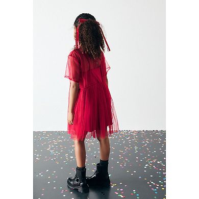 Girls 4-12 NEXT Relaxed Fit Mesh Dress