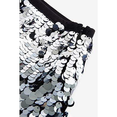 Girls 4-12 NEXT Monochrome Sequin Skirt