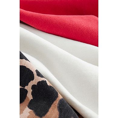 Girls 4-12 NEXT Boxy Long Sleeve 100% Cotton Sweatshirt 3 Pack