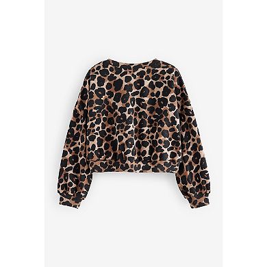 Girls 4-12 NEXT Boxy Long Sleeve 100% Cotton Sweatshirt 3 Pack
