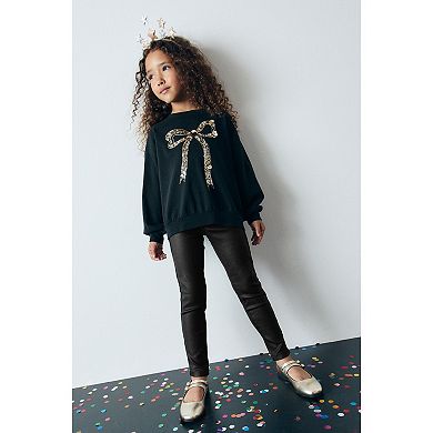Girls 4-12 NEXT Elasticated Coated Jeggings