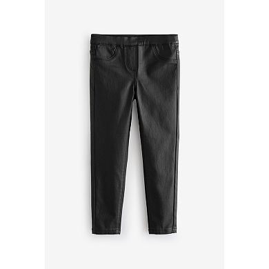 Girls 4-12 NEXT Elasticated Coated Jeggings