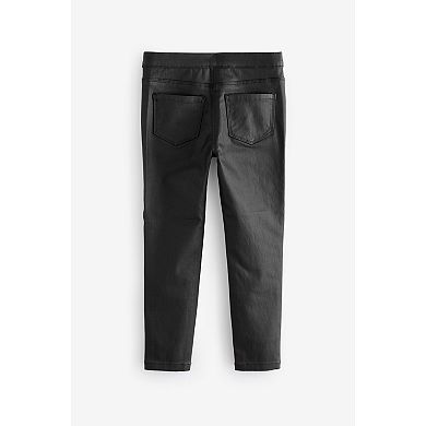 Girls 4-12 NEXT Elasticated Coated Jeggings