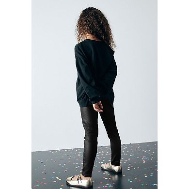 Girls 4-12 NEXT Elasticated Coated Jeggings