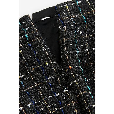 Girls 4-12 NEXT Sequin Check Shorts