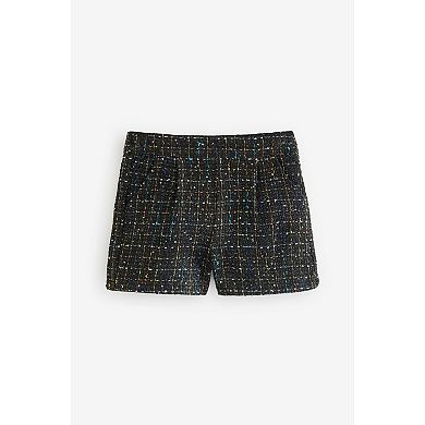 Girls 4-12 NEXT Sequin Check Shorts