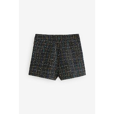 Girls 4-12 NEXT Sequin Check Shorts