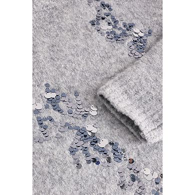 Girls 4-12 NEXT Grey Sequin Sweater Dress