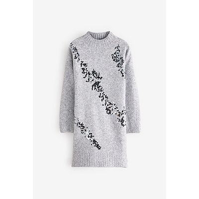 sparkle sweater dress Morgen Sequin Raven Sequin Sweater Dress