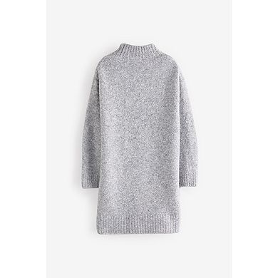 Girls 4-12 NEXT Grey Sequin Sweater Dress