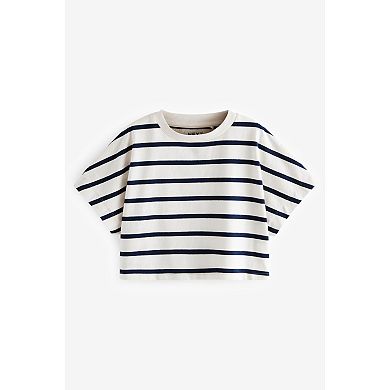 Girls 4-12 NEXT Boxy 100% Cotton T-Shirts 3 Pack