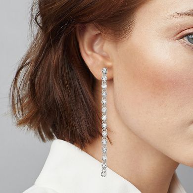 Nine West Pave Linear Post Earrings