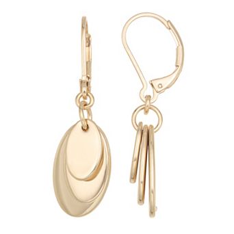 Nine West Tri-Tone Shaky Drop Earrings