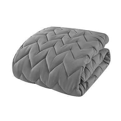 Sleep Philosophy Chevron Ultra Soft Waterproof Mattress Pad