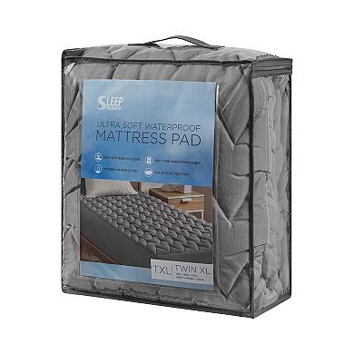 Sleep Philosophy Chevron Ultra Soft Waterproof Mattress Pad