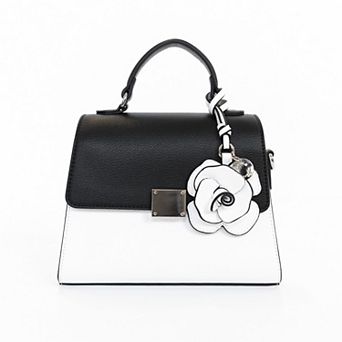 BCBGeneration Top Handle Floral Bag with Charm
