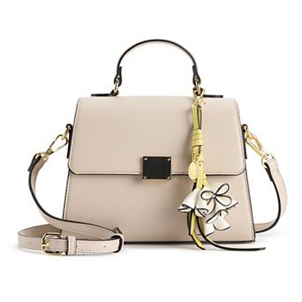 BCBGeneration Top Handle Floral Bag with Charm