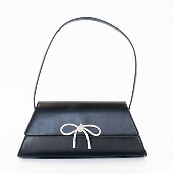 BCBGeneration Angled Flap Shoulder Bag with Bow