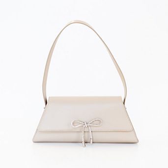 BCBGeneration Angled Flap Shoulder Bag with Bow