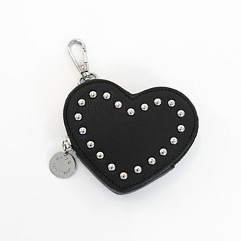 BCBGeneration Studded Heart Shaped Coin Purse Bag Charm