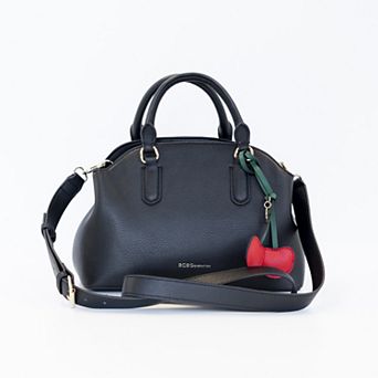 BCBGeneration Draped Chain Satchel with Floral Charm