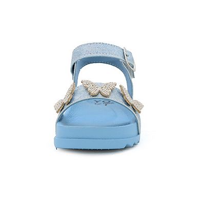 Yoki Lula Toddler Girls' Rhinestone Butterfly Sandals