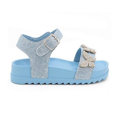 Yoki Lula Toddler Girls' Rhinestone Butterfly Sandals