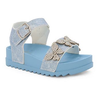Yoki Lula Toddler Girls' Rhinestone Butterfly Sandals