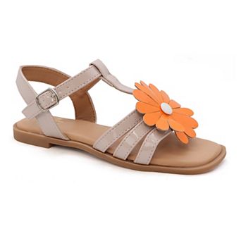 Yoki Pamela Flat Flower Strappy Girls' Upper Sandals