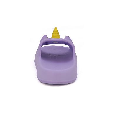 Yoki Unicorn-Y Girls' 3D EVA Slide Sandals