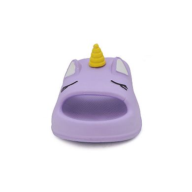 Yoki Unicorn-Y Girls' 3D EVA Slide Sandals