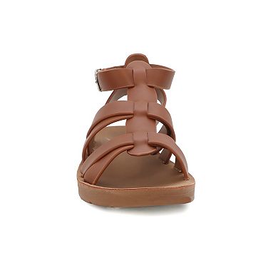 Yoki Brynn 22Y Little Kid Girls' Flat Strappy Gladiator Sandals