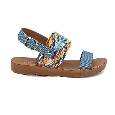 Yoki Brynn-45Y Beaded Open-Toe Little Kids Girls, Backstrap Sandals