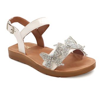 Yoki Brynn Butterfly Rhinestone Girls' Upper Sandals