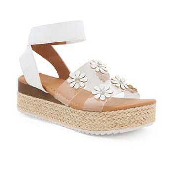 Yoki Mallen Platform Espadrille Upper Flower Girls' Sandals