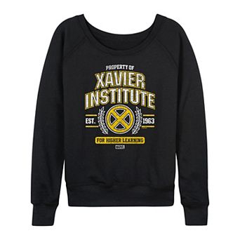 Women's Marvel X-Men Property Of Xavier Institute French Terry Long Sleeve Tee