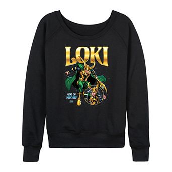 Women's Marvel Loki God Of Mischief French Terry Long Sleeve Tee